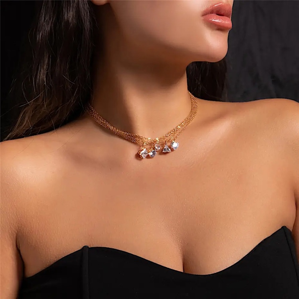 ⚜️𝟯𝟬%𝗢𝗙𝗙 𝗯𝘂𝗻𝗱𝗹𝗲𝘀 𝟯+⚜️ NEW CZ 5 Delicate Necklaces Set - Picture 10 of 13